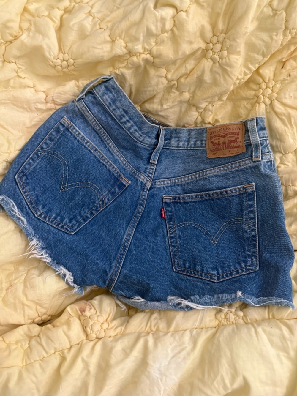 Levi's Blue Denim Cutoff Shorts - Classic High-Rise 26